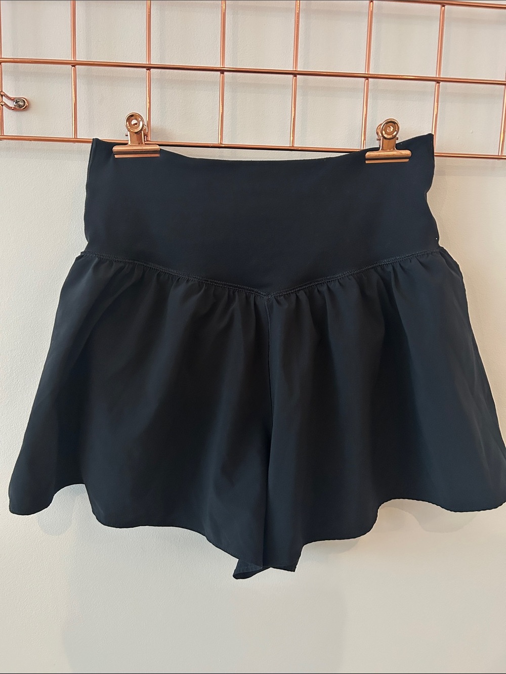 Black High-Waist Athletic Skort Shorts for Women